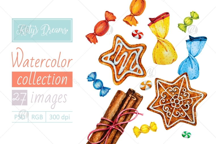 Watercolor set / Candies Watercolor set / Candies