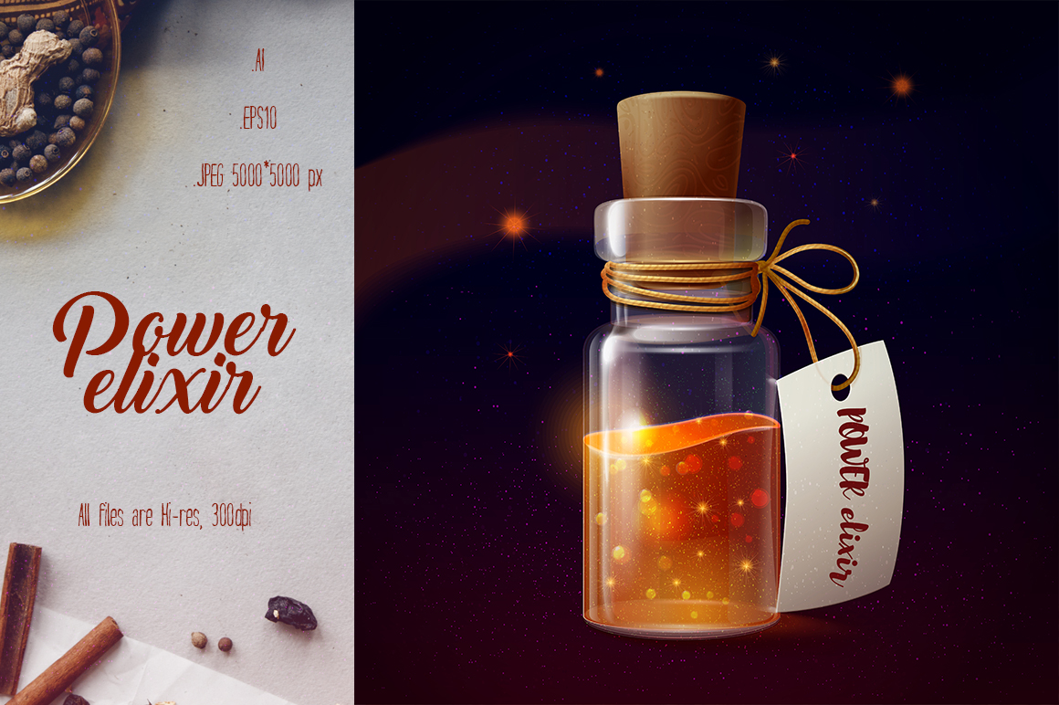Elixir vector illustrations Elixir vector illustrations