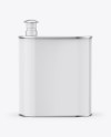 4L Opened Square Tin Can Mockup