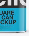 4L Opened Square Tin Can Mockup