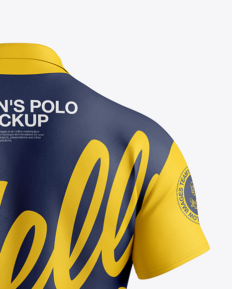 Men&#039;s Polo Mockup - Back View