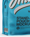 Stand Up Matte Metallic Pouch - Half Side View