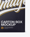 Glossy Carton Box Mockup - Front View