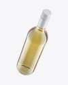 Clear Glass White Wine Bottle with Cap Mockup