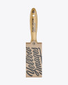 Brush With Wooden Grip &amp; Kraft Label Mockup