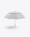 Open Double Umbrella Mockup - Front View