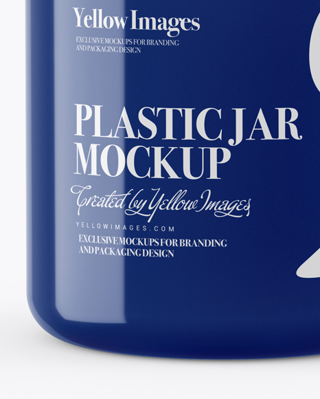 250ml Glossy Plastic Jar Mockup