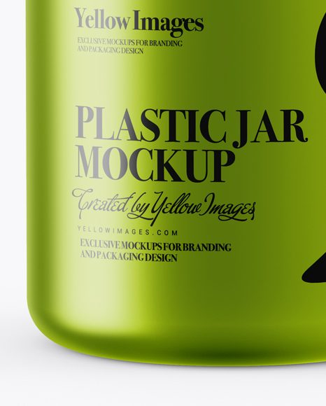 250ml Metallic Plastic Jar Mockup