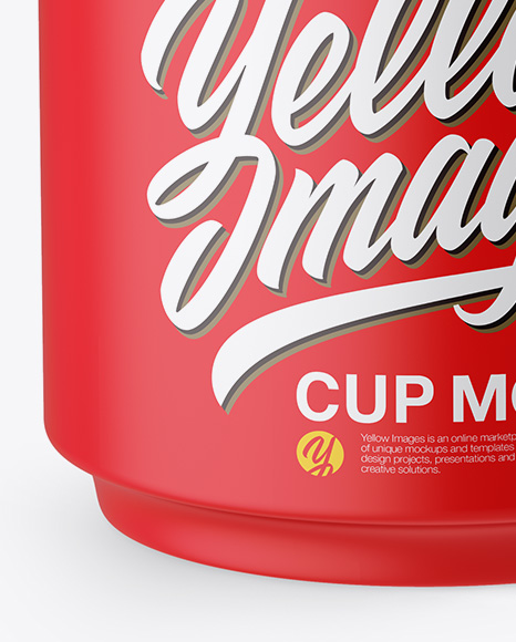 Matte Cup Mockup - High-Angle Shot