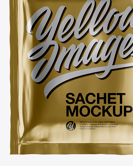 Metallic Sachet Mockup