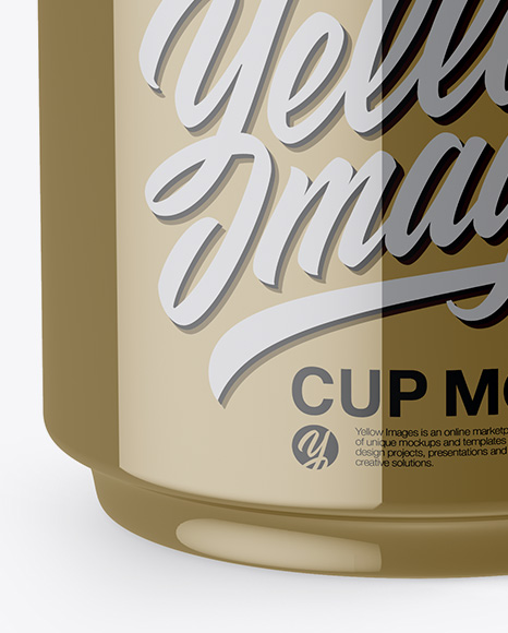 Metallic Cup Mockup - High Angle