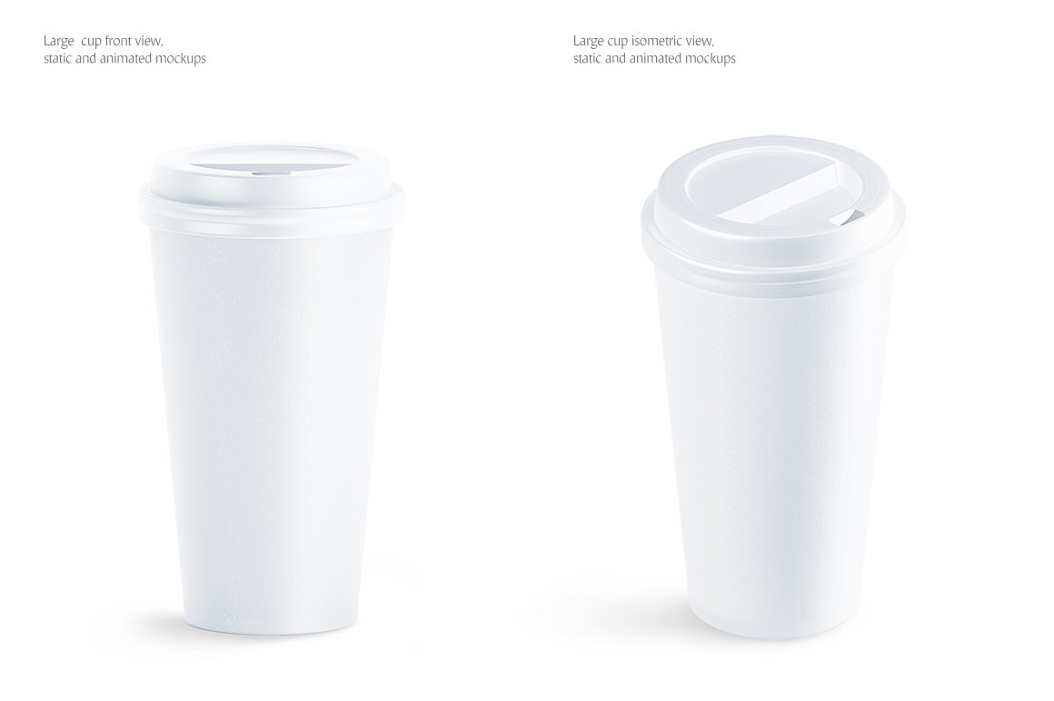 Large Coffee Cup Animated Mockup