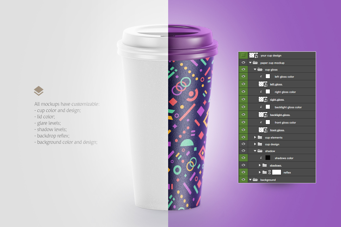 Large Coffee Cup Animated Mockup