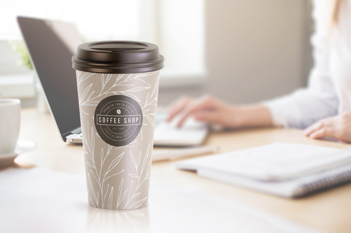 Large Coffee Cup Animated Mockup