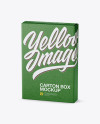 Paper Box Mockup - Half Side View (High-Angle Shot)