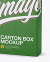 Paper Box Mockup - Half Side View (High-Angle Shot)