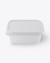 Matte Plastic Container Mockup - Front View (High-Angle Shot)