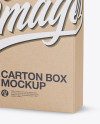 Kraft Box Mockup - Half Side View (High-Angle Shot)