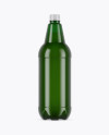 Green PET Beer Bottle Mockup