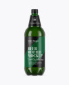 Green PET Beer Bottle Mockup