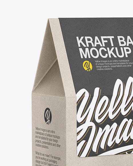 Kraft Paper Box W/ Tea - Half Side View
