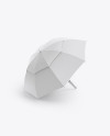 Open Double Umbrella Mockup - Half Side View