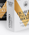 Two Flip-top Hard Cigarette Packs Mockup Two Flip-top Hard Cigarette Packs Mockup