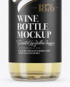 375ml Clear Glass White Wine Bottle Mockup