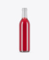 375ml Clear Glass Pink Wine Bottle Mockup