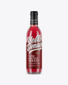 375ml Clear Glass Pink Wine Bottle Mockup