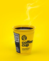 Opened Coffee Cup With Sleeve Mockup