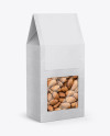 Kraft Paper Box W/ Almonds - Half Side View