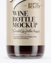 375ml Clear Glass Red Wine Bottle Mockup