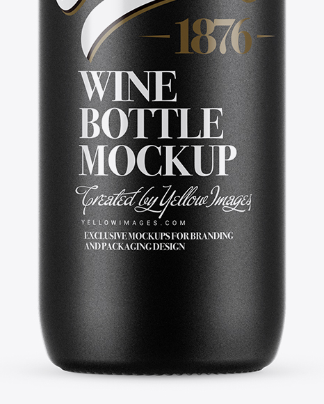 375ml Ceramic Wine Bottle Mockup