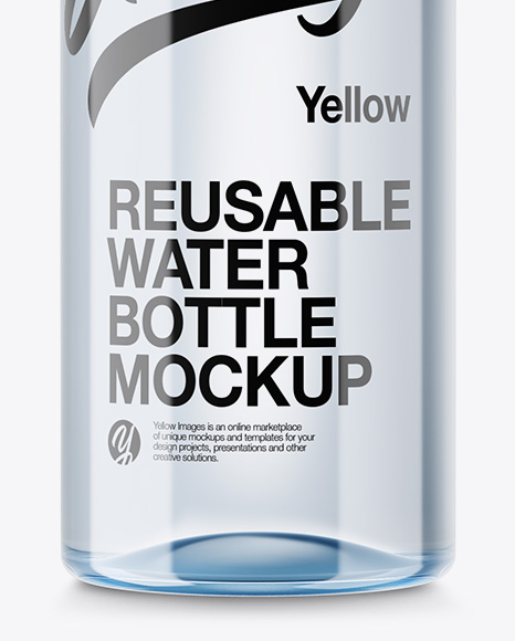 PET Plastic Reusable Water Bottle Mockup