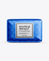 Metallic Soap Package Mockup - Front View Metallic Soap Package Mockup - Front View