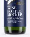 375ml Green Glass White Wine Bottle Mockup