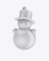 Glossy Christmas Snowman Toy Mockup - Half Side View