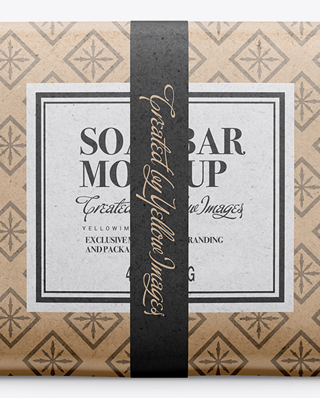 Kraft Soap Package Mockup - Front View Kraft Soap Package Mockup - Front View