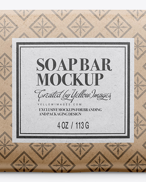 Kraft Soap Package Mockup - Front View Kraft Soap Package Mockup - Front View