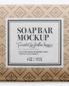 Kraft Soap Package Mockup - Front View Kraft Soap Package Mockup - Front View