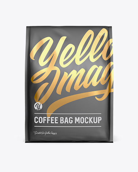 Matte Coffee Bag Mockup - Front View