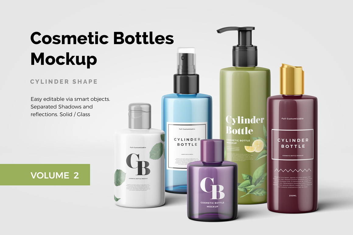 Cosmetic Bottles Mockup Vol.2