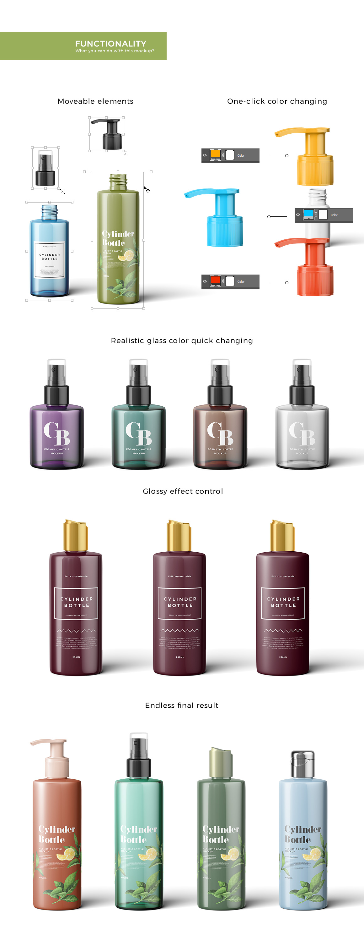 Cosmetic Bottles Mockup Vol.2 Cosmetic Bottles Mockup Vol.2