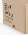Matte Kraft Paper Box Mockup - Half Side View Matte Kraft Paper Box Mockup - Half Side View