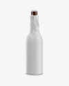 Amber Beer Bottle Wrapped in Matte Paper Mockup