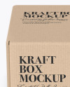 Matte Kraft Paper Box Mockup - Front View (High-Angle Shot)