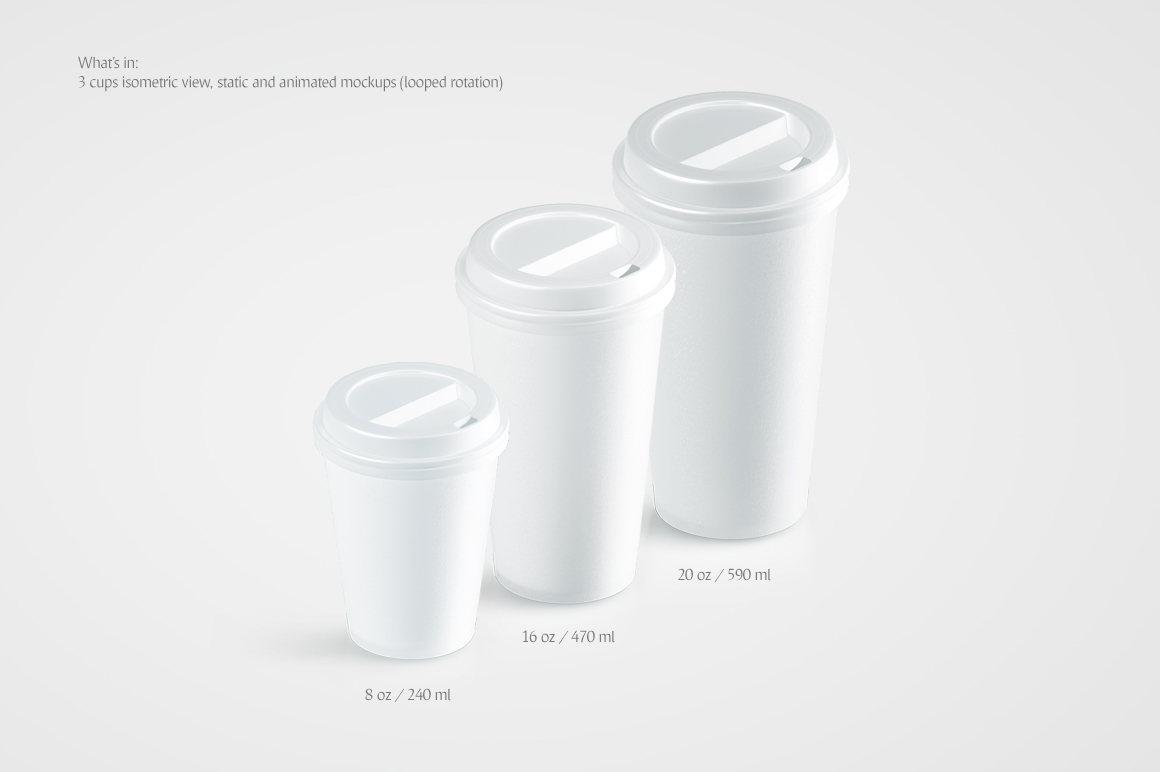 Coffee Cup Animated Mockups Bundle