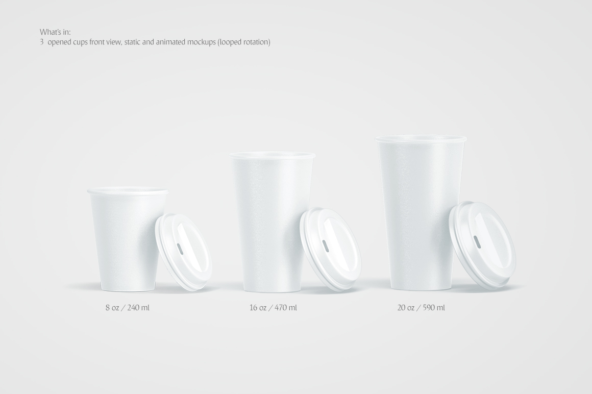 Coffee Cup Animated Mockups Bundle