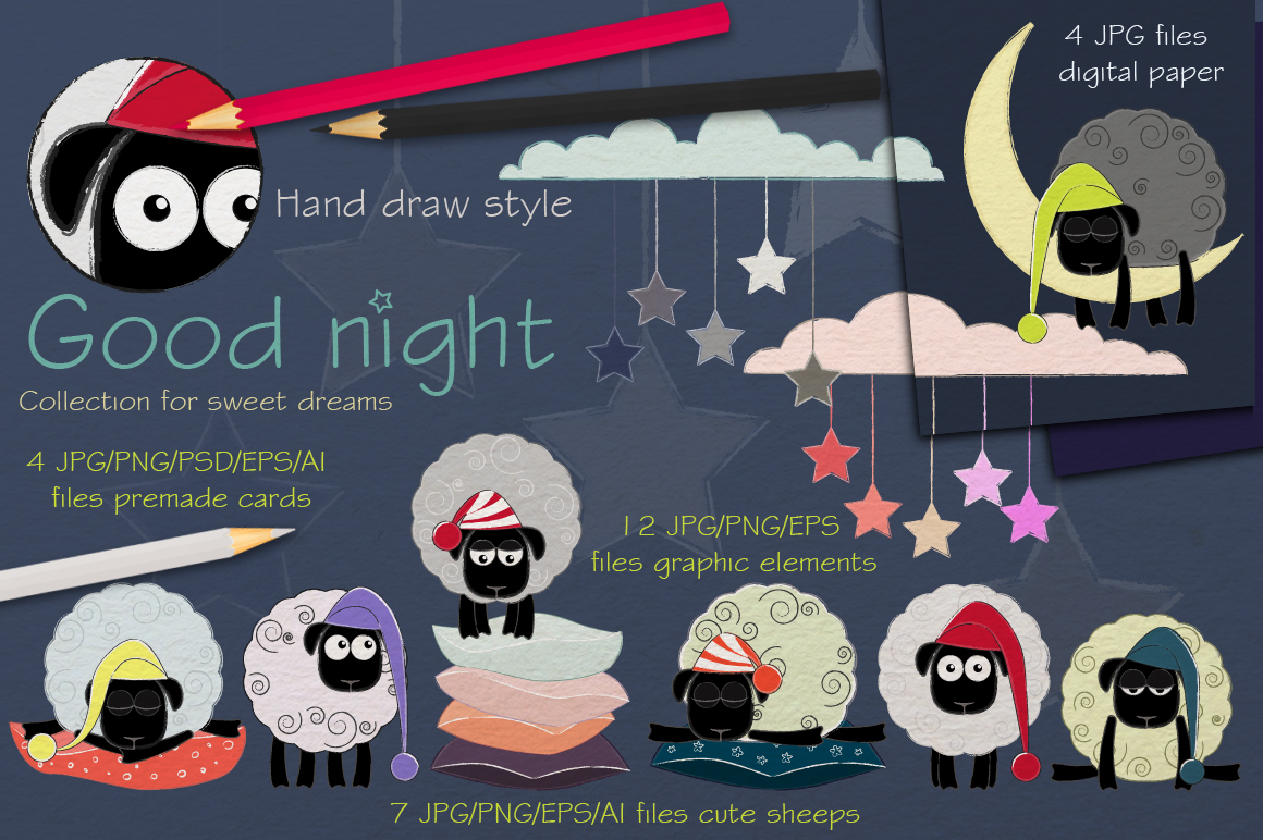 Good night Collection. Sweet dreams. Good night Collection. Sweet dreams.